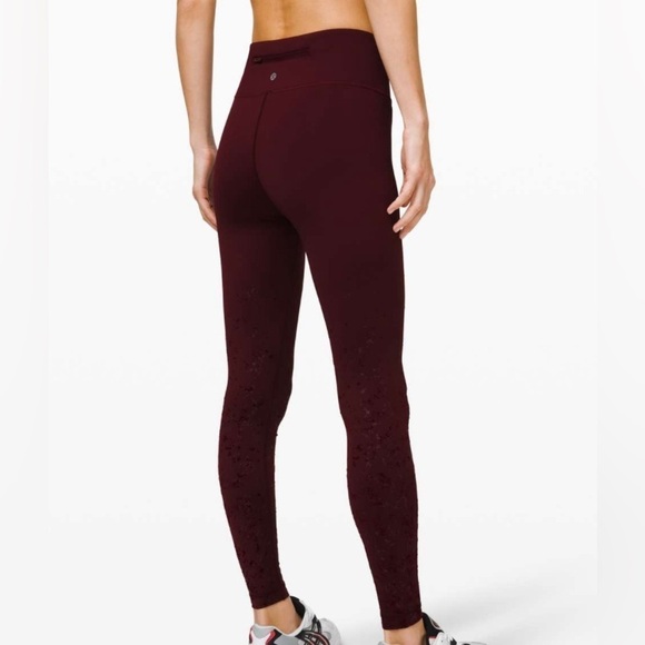 Lululemon Athletica Speed Wunder Mid-Rise Tight 28" *Speckle Shine Size 10 - Picture 2 of 7
